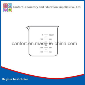 Laboratory Glassware Low Form High Borosilicate Glass Beaker with Lip and Graduation
